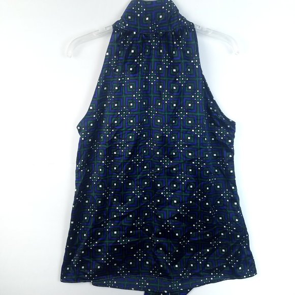 Banana Republic Sleeveless Silk Bow Tie Blouse - Picture 3 of 6